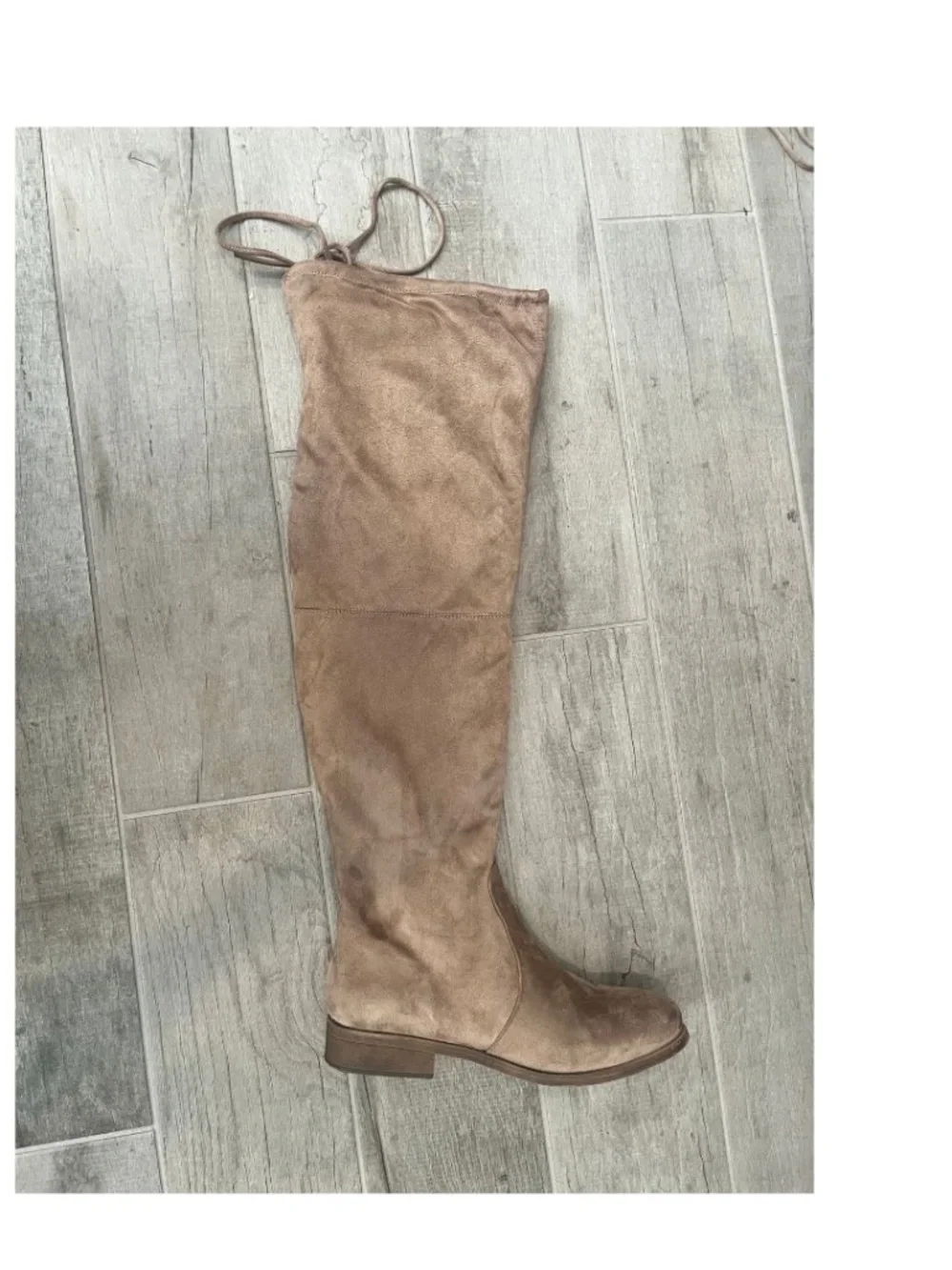 Suede, over-the-knee boots.